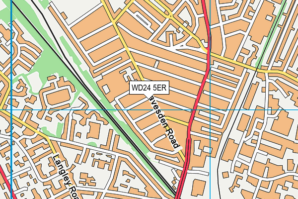 WD24 5ER map - OS VectorMap District (Ordnance Survey) WD24 5ER map - OS VectorMap District (Ordnance Survey)