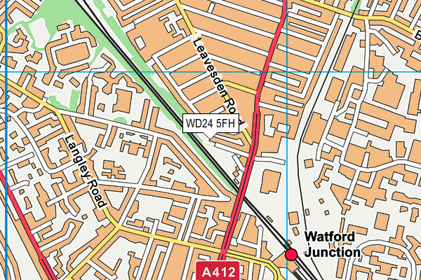 WD24 5FH map - OS VectorMap District (Ordnance Survey) WD24 5FH map - OS VectorMap District (Ordnance Survey)