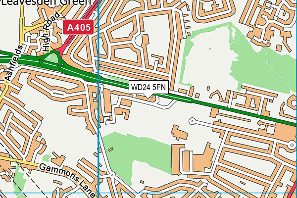 WD24 5FN map - OS VectorMap District (Ordnance Survey) WD24 5FN map - OS VectorMap District (Ordnance Survey)