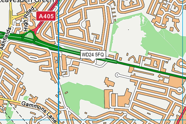 WD24 5FQ map - OS VectorMap District (Ordnance Survey) WD24 5FQ map - OS VectorMap District (Ordnance Survey)