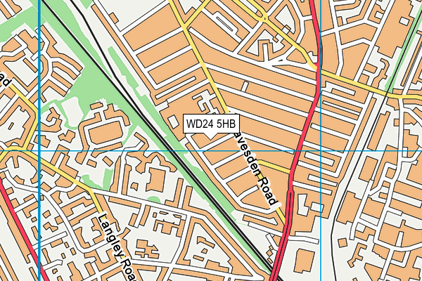 WD24 5HB map - OS VectorMap District (Ordnance Survey)