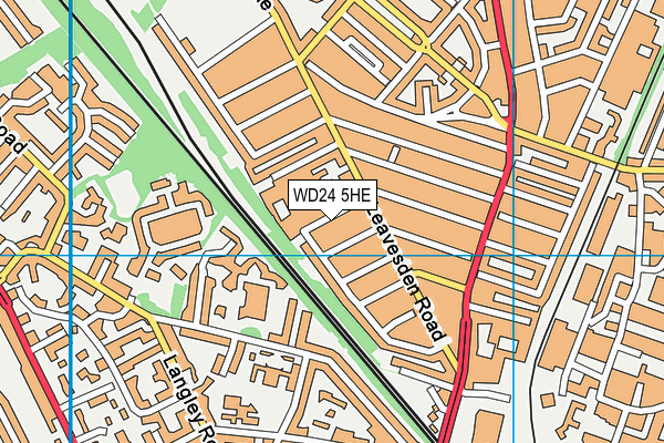 WD24 5HE map - OS VectorMap District (Ordnance Survey) WD24 5HE map - OS VectorMap District (Ordnance Survey)