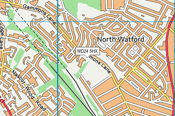 WD24 5HX map - OS VectorMap District (Ordnance Survey) WD24 5HX map - OS VectorMap District (Ordnance Survey)