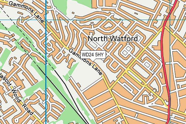 WD24 5HY map - OS VectorMap District (Ordnance Survey) WD24 5HY map - OS VectorMap District (Ordnance Survey)