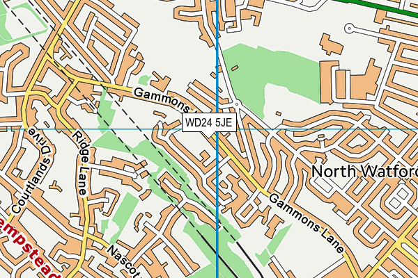 WD24 5JE map - OS VectorMap District (Ordnance Survey) WD24 5JE map - OS VectorMap District (Ordnance Survey)