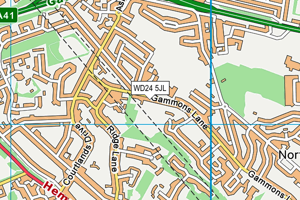 WD24 5JL map - OS VectorMap District (Ordnance Survey) WD24 5JL map - OS VectorMap District (Ordnance Survey)