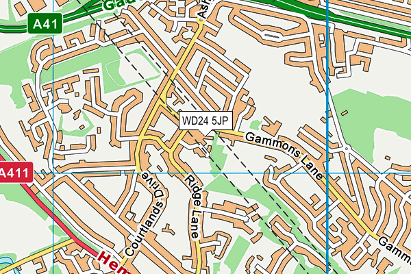 WD24 5JP map - OS VectorMap District (Ordnance Survey) WD24 5JP map - OS VectorMap District (Ordnance Survey)
