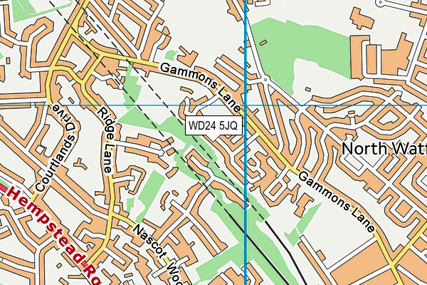 WD24 5JQ map - OS VectorMap District (Ordnance Survey) WD24 5JQ map - OS VectorMap District (Ordnance Survey)