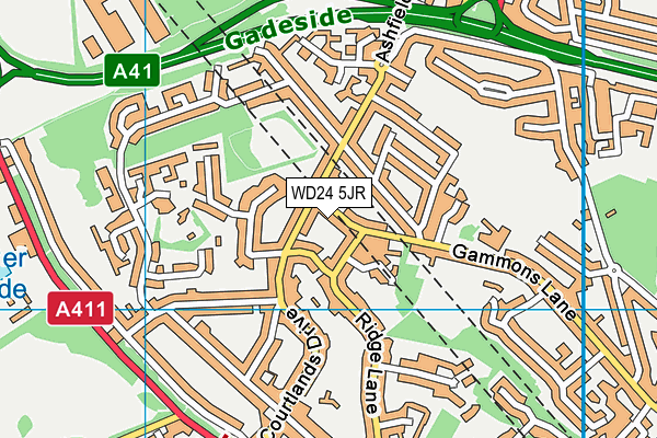 WD24 5JR map - OS VectorMap District (Ordnance Survey) WD24 5JR map - OS VectorMap District (Ordnance Survey)