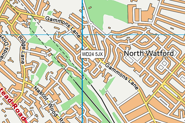 WD24 5JX map - OS VectorMap District (Ordnance Survey) WD24 5JX map - OS VectorMap District (Ordnance Survey)