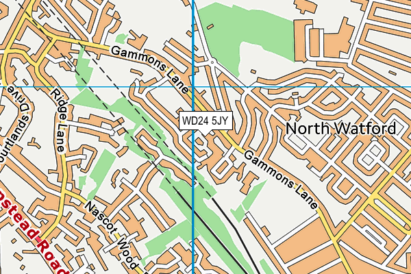 WD24 5JY map - OS VectorMap District (Ordnance Survey) WD24 5JY map - OS VectorMap District (Ordnance Survey)