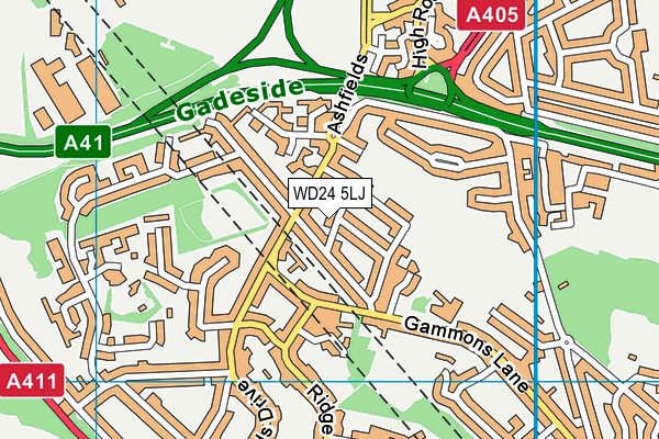WD24 5LJ map - OS VectorMap District (Ordnance Survey) WD24 5LJ map - OS VectorMap District (Ordnance Survey)
