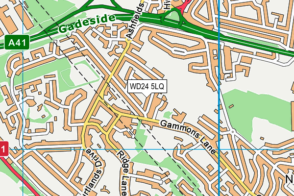 WD24 5LQ map - OS VectorMap District (Ordnance Survey) WD24 5LQ map - OS VectorMap District (Ordnance Survey)