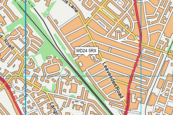 WD24 5RX map - OS VectorMap District (Ordnance Survey) WD24 5RX map - OS VectorMap District (Ordnance Survey)