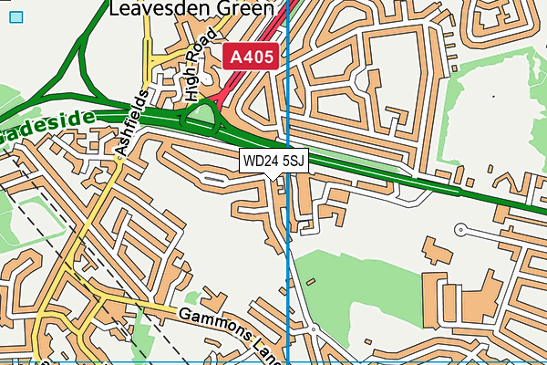 WD24 5SJ map - OS VectorMap District (Ordnance Survey) WD24 5SJ map - OS VectorMap District (Ordnance Survey)