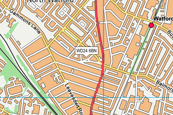 WD24 6BN map - OS VectorMap District (Ordnance Survey) WD24 6BN map - OS VectorMap District (Ordnance Survey)