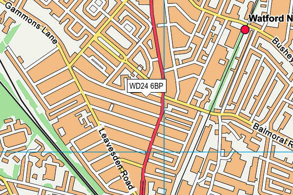 WD24 6BP map - OS VectorMap District (Ordnance Survey)