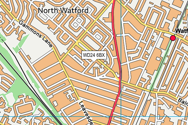 WD24 6BX map - OS VectorMap District (Ordnance Survey) WD24 6BX map - OS VectorMap District (Ordnance Survey)