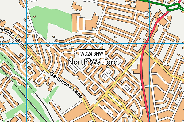 WD24 6HW map - OS VectorMap District (Ordnance Survey) WD24 6HW map - OS VectorMap District (Ordnance Survey)