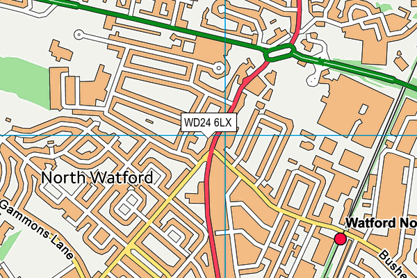 WD24 6LX map - OS VectorMap District (Ordnance Survey) WD24 6LX map - OS VectorMap District (Ordnance Survey)