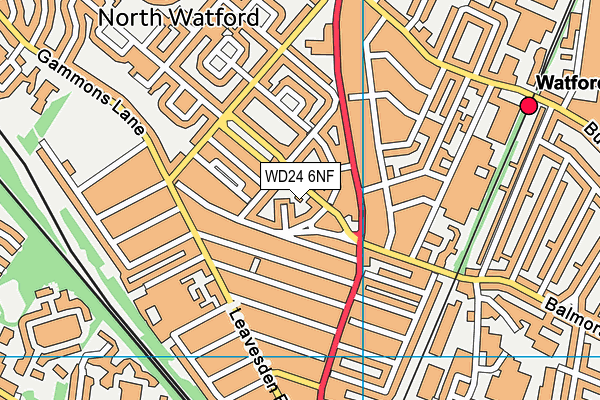 WD24 6NF map - OS VectorMap District (Ordnance Survey) WD24 6NF map - OS VectorMap District (Ordnance Survey)