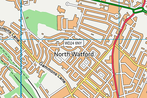 WD24 6NY map - OS VectorMap District (Ordnance Survey) WD24 6NY map - OS VectorMap District (Ordnance Survey)