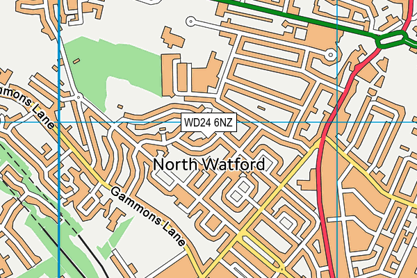 WD24 6NZ map - OS VectorMap District (Ordnance Survey) WD24 6NZ map - OS VectorMap District (Ordnance Survey)