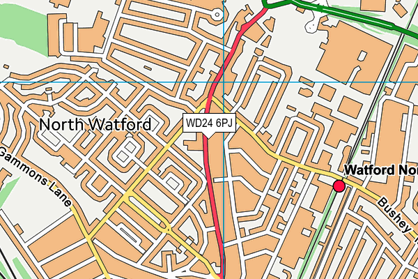 WD24 6PJ map - OS VectorMap District (Ordnance Survey) WD24 6PJ map - OS VectorMap District (Ordnance Survey)