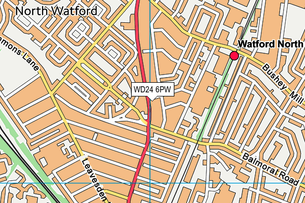 WD24 6PW map - OS VectorMap District (Ordnance Survey) WD24 6PW map - OS VectorMap District (Ordnance Survey)