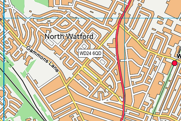 WD24 6QD map - OS VectorMap District (Ordnance Survey) WD24 6QD map - OS VectorMap District (Ordnance Survey)