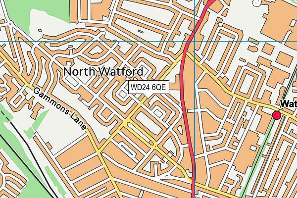 WD24 6QE map - OS VectorMap District (Ordnance Survey) WD24 6QE map - OS VectorMap District (Ordnance Survey)