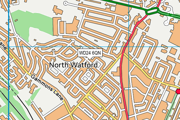 WD24 6QN map - OS VectorMap District (Ordnance Survey) WD24 6QN map - OS VectorMap District (Ordnance Survey)