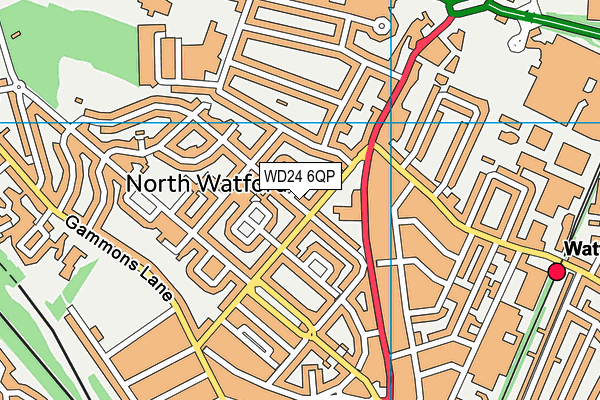 WD24 6QP map - OS VectorMap District (Ordnance Survey) WD24 6QP map - OS VectorMap District (Ordnance Survey)