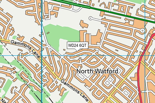 WD24 6QT map - OS VectorMap District (Ordnance Survey) WD24 6QT map - OS VectorMap District (Ordnance Survey)