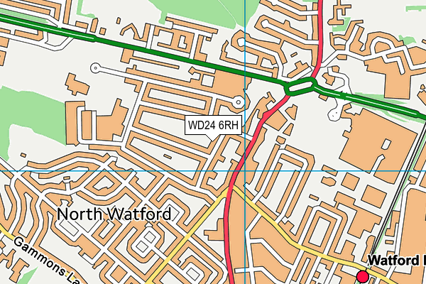 WD24 6RH map - OS VectorMap District (Ordnance Survey) WD24 6RH map - OS VectorMap District (Ordnance Survey)