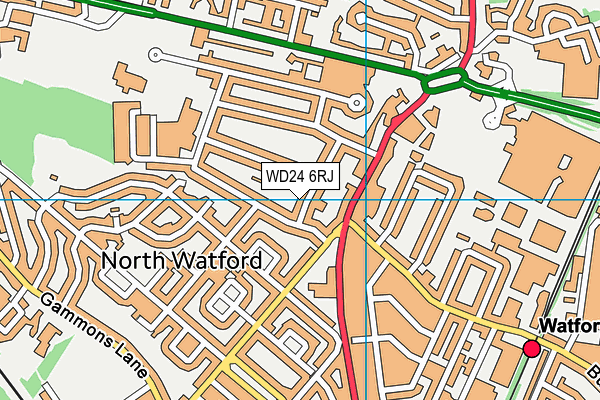 WD24 6RJ map - OS VectorMap District (Ordnance Survey) WD24 6RJ map - OS VectorMap District (Ordnance Survey)