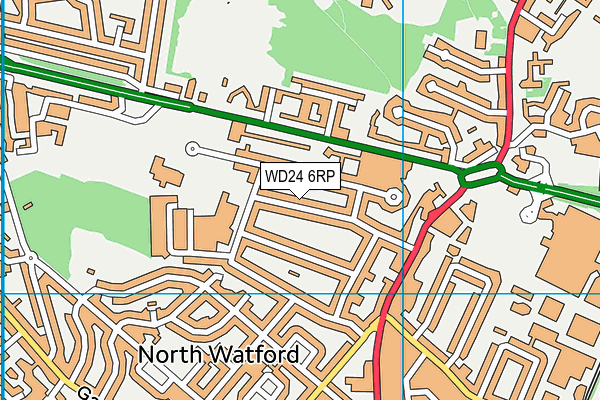 WD24 6RP map - OS VectorMap District (Ordnance Survey) WD24 6RP map - OS VectorMap District (Ordnance Survey)