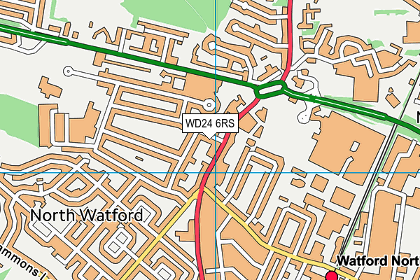 WD24 6RS map - OS VectorMap District (Ordnance Survey) WD24 6RS map - OS VectorMap District (Ordnance Survey)