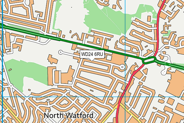 WD24 6RU map - OS VectorMap District (Ordnance Survey) WD24 6RU map - OS VectorMap District (Ordnance Survey)