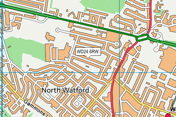 WD24 6RW map - OS VectorMap District (Ordnance Survey) WD24 6RW map - OS VectorMap District (Ordnance Survey)