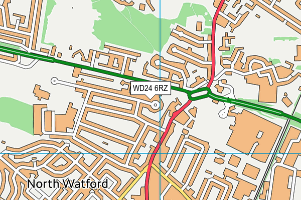 WD24 6RZ map - OS VectorMap District (Ordnance Survey) WD24 6RZ map - OS VectorMap District (Ordnance Survey)