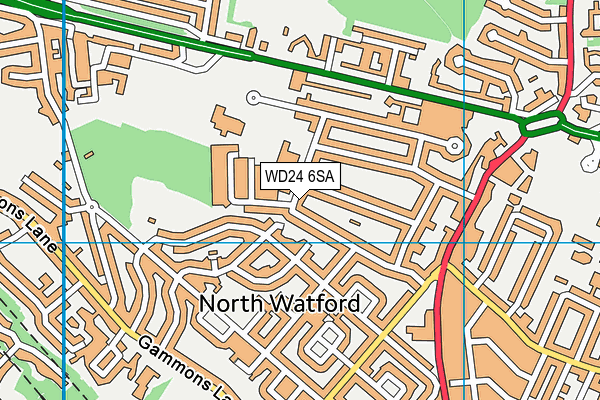 WD24 6SA map - OS VectorMap District (Ordnance Survey) WD24 6SA map - OS VectorMap District (Ordnance Survey)
