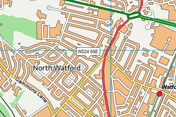 WD24 6SE map - OS VectorMap District (Ordnance Survey) WD24 6SE map - OS VectorMap District (Ordnance Survey)