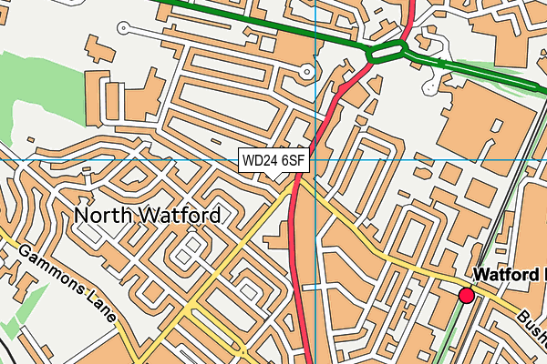 WD24 6SF map - OS VectorMap District (Ordnance Survey) WD24 6SF map - OS VectorMap District (Ordnance Survey)