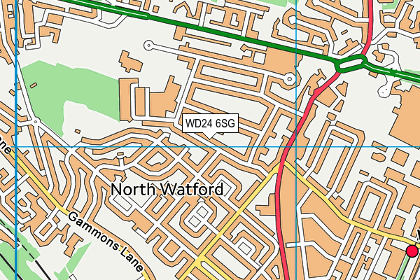 WD24 6SG map - OS VectorMap District (Ordnance Survey) WD24 6SG map - OS VectorMap District (Ordnance Survey)