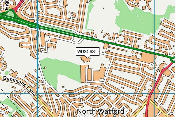 WD24 6ST map - OS VectorMap District (Ordnance Survey) WD24 6ST map - OS VectorMap District (Ordnance Survey)