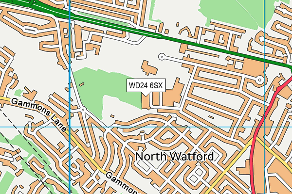 WD24 6SX map - OS VectorMap District (Ordnance Survey) WD24 6SX map - OS VectorMap District (Ordnance Survey)