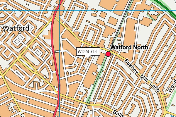 WD24 7DL map - OS VectorMap District (Ordnance Survey) WD24 7DL map - OS VectorMap District (Ordnance Survey)