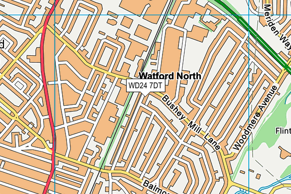 WD24 7DT map - OS VectorMap District (Ordnance Survey) WD24 7DT map - OS VectorMap District (Ordnance Survey)
