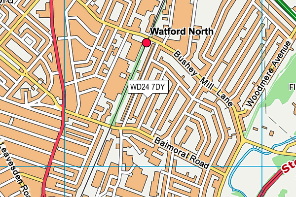WD24 7DY map - OS VectorMap District (Ordnance Survey) WD24 7DY map - OS VectorMap District (Ordnance Survey)